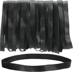 LotFancy Large Rubber Bands, 30Pcs Size #107 Big Wide Elastic Bands, Heavy Duty Black Long Rubber Bands for Office Supplies