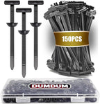 200 Pcs Nylon Universal Cable Tie Buckle with PP Storage Box - Multifunctional Zip Ties with Pin & Button, UV Resistant Fasteners for Car Repair, Bumper & Fender Clips (150PCS)