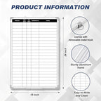 Lincia Aluminum Frame Dry Erase Board with Lines, Wall-Mounted Whiteboard for Scheduling, to Do Lists & Weekly Planning, Reusable Office Calendar for Home & Work (Project Planning Board,18"x24")