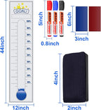 Fundraising Thermometer, 48"x12" Self-adhesive Chart Goal Tracker, With Removable Stickers And 3 Color Dry Erase Markers For School Fundraisers, Non-profit Events, Charity Drives, Community Projects
