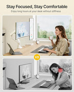 monTEK Dual Monitor Arm with USB, Mechanical Spring Monitor Arm for 17-35" Screens, Adjustable Monitor Desk Mount Each Holds up to 24.2 lbs with C Clamp/Grommet Desk Mount, VESA 75/100mm, MA1011UCWH-D