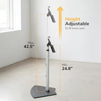 Mount-It! iPad Kiosk Stand, Anti-Theft Floor Stand with Lock, Height Adjustable Universal Tablet Kiosk for 7.9–11 Inch Tablets, Secure Commercial Tablet Stand for Retail & Business