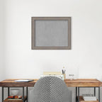 Amanti Art Grey Framed Magnetic Board 19x23 Small Vision Board for use with Magnets, 100% Metal Sheet to Display Items as Office Decor or for Home Organization in mudroom, Kitchen or Kids Room
