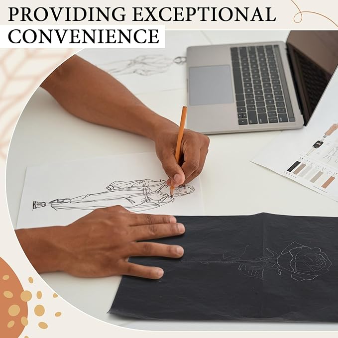 Epakh 10 Sheets 18''x 24'' Large Carbon Paper for Tracing, Carbon Transfer Paper for Drawing, Tracing and Transfer - Arts and Crafts Supplies