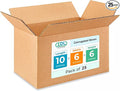 Medium Moving & Shipping Boxes 10"L x 6"W x 6"H (25-Pack) - Extra Strength 200 lb vs Regular - Corrugated Packing Boxes for USPS/UPS/FEDEX - Durable Cardboard Box - Shipping Box by IDL Packaging