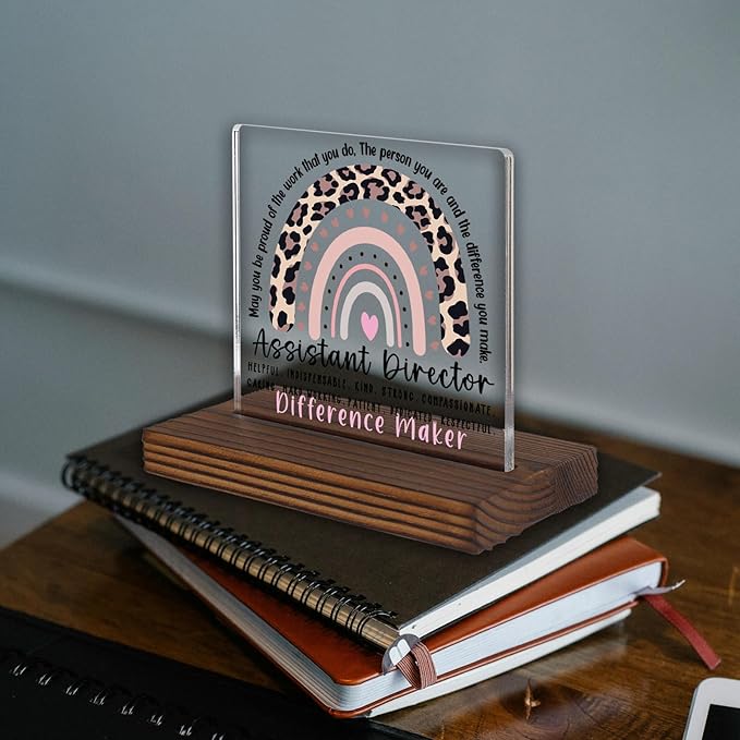 Assistant Director Appreciation Desk Sign Gift, Office Thank You Decorative Plaque for Leadership Recognition, Thoughtful Desk Decor for Assistant Director Retirement Promotion PA104
