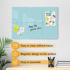 Comix Magnetic Dry Erase Board, 6 Pack, 11.8 x 11.8 Inches, Modular Whiteboard for Fridge, Office and Home, Small White Board Dry Erase Set for Kids, Students, Kitchen Organizer and Planner, Green