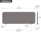 DECOLAB Desk Dividers, Standing Table Divider Panel Partition for Home, Office, Student, Classroom, Countertop, Freee Standing, Anti Scratch, 48"x18", Sterling