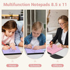 Roneky Legal Pads 8.5 x 11 Colored Note Pads, 2 Pack Notepads 8.5 x 11 Lined Paper, Colored Notebook Paper Writing Pads 30 Sheets per Colored Paper Pads for Purple Legal Pads Home Office School