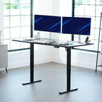VIVO Electric 71 x 36 in Standing Desk, Memory Height Adjustment, 1B Series, Holds 220 lbs, Black Top Black Frame, DESK-KIT-1B7B-36