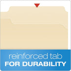 Pendaflex Manila File Folders Legal Size 2 Fasteners | 1/3 Cut Tabs | Reinforced Tabs | For Desk & Drawer | 50 Per Box, Pack of 5