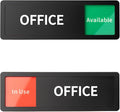 Office Room Door Sign Do Not Disturb,Versatile In-Use/Available Slider Sign for Office Home, Meeting Vacant Occupied Privacy Room Sign,Frosted Black 8" x 2.6"