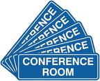 Standard Conference Room Sign - Blue - Large 5 Pack