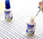 BAZIC Products Correction Fluid, Soft Bristle Brush & Precise Metal Tip Applicator, Fine Point Corrections Pen White Out Wipe Out Liquid (2/Pack), 24-Packs