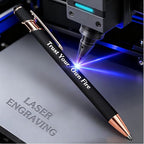 CRME Custom Pens Personalized Pen with Name Logo Engraved Metallic Pink Barrel Black Ink Click Pens Grip Retractable Ballpoint Pen Ideal for Business Office Encouraging Scriptures