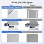 UNECHO 12 Pack 12" X 12" X 0.4" Acoustic Panels for Wall Sound Absorbing,Square Self-Adhesive Sound Panels, High Density Suitable for Multiple Scenarios(Silver Gray)