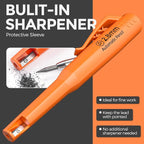 Nicpro 6 Pack CP3000 Carpenter Pencils with Sharpener, Mechanical Pencil Set with 78 Refill, Heavy Duty Construction Pencil, Carpenter Tools for Architect Marking (Red,Black,Yellow,Orange,Green,Blue)