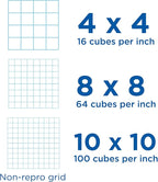 Alvin, Cross Section Paper Pad, Acid-Free, Use with Pencil or Ink, Laser, Copier, and Inkjet Compatible, 4" x 4" Grid - 50 Sheet Pad, 11" x 17"