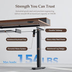 Klicelor 63 Inch Electric Standing Desk with Drawers and Keyboard Tray, Height Adjustable Desks for Home Office, Sit Stand Up Computer Workstation with Two Pieces, Rustic Brown