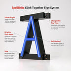 SpellBrite LOBBY Sign | Directional Sign with Neon Look, Blue LED Light Source | 20.4" x 6.3"