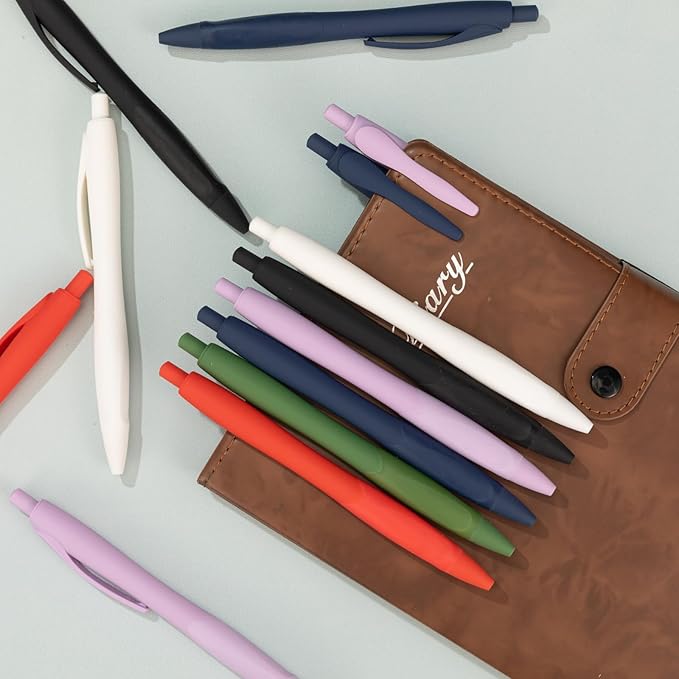 BallPoint Pens, 30 Pack (BLACK Ink),Bulk Pens, White Barrel,Click Pens for Office Home and School, Retractable Ballpoint Pens, Medium Point, 1.00MM (White)