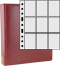 Ursae Minoris Manor Library Deluxe 3 Q-Ring Standard Format Binder for Up to 1800 Sports / Trading Cards - Burgundy