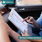 Daily Log Books for Truck Drivers with 7 & 8 Day Recap, 10 Pack, 2-Ply Carbonless, 35 Sets of Forms per Book, 8.5" x 5.5", Paper Driver Log Books for Truckers, Meet Requirements