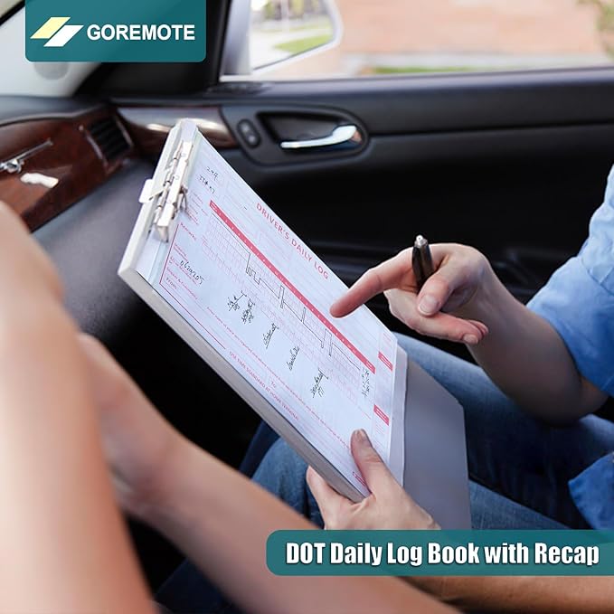Daily Log Books for Truck Drivers with 7 & 8 Day Recap, 1 Pack 35 Sets of Forms, 2-Ply Carbonless, 8.5" x 5.5" Paper Logs for Truckers, Meet FMCSA Requirements