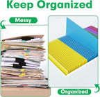 Two Pocket Folders, PANDRI 50 Pack 2 Pocket Folders, Letter Size Paper File Folder for School Office Home Business, Assorted 5 Colors
