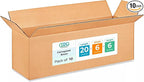 Long Shipping & Moving Boxes 20x6x6 inches (10-Pack) - Extra Strength 200 lb vs Regular - Corrugated Strong Boxes for Packaging Moving - Packing Box for Moving - Cardboard Box by IDL Packaging