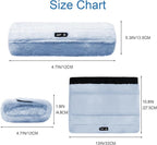 SPRING SEAON Wheelchair Armrest Covers 2 Pack Soft Memory Foam Wheelchair armrest Pads Wicking Washable for Office Transport Chair (Grey-Blue)