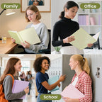 SUNEE 3 Ring Binder 3 Inch 1 Pack, Clear View Binder Three Ring PVC-Free (Fit 8.5x11 Inches) for School or Office Supplies, Light Yellow