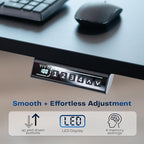 VIVO Electric 48 x 30 in Standing Desk, Memory Height Adjustment, 1B Series, Holds 220 lbs, One-Piece Black Top, Black Frame, DESK-KIT-1B5B