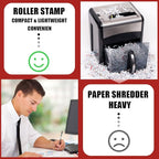 Nezyo 2 Pack Identity Protection Roller Stamp Identity Theft, Confidential, Privacy Roller Stamp Information Blocker and 4 Pack Refill Ink for ID Account Data Address Security(Red)