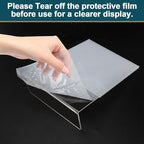 Acrylic Sign Holder 4x6, 22 Pack Clear Plastic Table Paper Display Stand, L-Shape Vertical Menu Holder Stand, Clear Picture Photo Flyer Display Stand for Restaurants, Store Show, Office Desktop