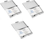 Stephanie Imports Set of 3 Slim & Minimalist Metal Business Card Holder Unisex Case (Silver Asteroid)