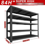 ZEUKMXOO 84" H Garage Shelving,Storage Shelves 3050LBS Heavy Duty Storage Shelves,Adjustable Metal Shelving,for Garage,Warehouse,Basement,Pantry 84" H x 55" W x 24" D