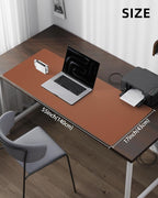 Leather Desk Pad Protector,55"x17" - Premium Desk Mat, Office Desk Mat, Large Mouse Pad,Non-Slip Desk Blotter,Waterproof Desk Writing Pad for Office and Home(Brown)