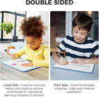 LOUKIN 6 Pack Small Dry Erase Lapboard, 9 x 12 Inch Double Sided (Ruled/Plain), Seamless Frame Mini Magnetic Lined Whiteboard Set, Great for Office (12 Markers&6 Erasers Included)