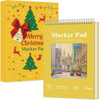 Large Drawing Pad for Markers, 11x14 Spiral Bound Sketchbook for Alcohol Markers, 120lb/200gsm Marker Paper, 60 Sheets Art Pads for Painting, Drawing & Art Supplies for Teens.