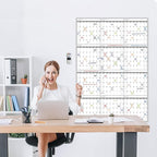 Large Dry Erase Wall Calendar - 52x36 Inches - Blank Undated Yearly Calendar - Whiteboard Premium Laminated Planner - Reusable Laminated Office Jumbo 12-Month Calendar (Vertical)