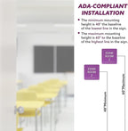 6" X6" Exam Room 2 Sign - ADA Compliant Tactile Graphics Grade 2 Braille Text Acrylic Wall Signs - Educational Institution Directional Assistance Test Center Door Sign for Schools