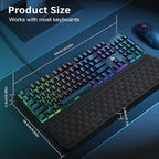 Starvortex Keyboard Stand with Wrist Rest, Ergonomic Keyboard Pad with Wrist Support, Keyboard Riser & Soft Memory Foam Cushion, 43cm Arm Rest Desk Accessories for Office,Home (Black)