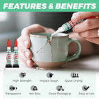Super Glue Liquid&Gel, Instant Adhesive, Multipack Cyanoacrylate Strong Clear Glue for Shoe Sole Repair Ceramic Plastic Metal Wood Pottery Leather Aquarium Glass, Rubber, Strong Bonding