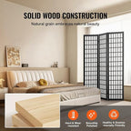 VEVOR Room Divider, 3 Panel Japanese Room Divider, Wood Folding Privacy Screen Indoor, Japanese Partition Dividers Portable Decoration Screens, for Room Separation Home Office Restaurant & Bedroom