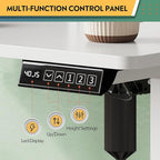 DEVAISE 48×24 Inch Electric Standing Desk with Drawers, Computer Desk with 3 Adjustable Height, Storage Shelf, Built-in AC & USB Outlets and Memory Preset, Sit to Stand Desk for Home Office, White