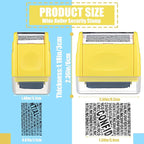 Nezyo 2 Pack Identity Protection Roller Stamp Identity Theft, Confidential, Privacy Roller Stamp Information Blocker and 4 Pack Refill Ink for ID Account Data Address Security(Yellow)