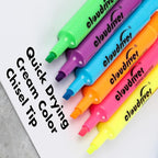 cloudriver Highlighters Bulk Pack of 72, Assorted Color, Chisel Point, Quick Drying Ink, Highlighters Suitable For Classroom, Office And Shop