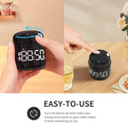 MeesMeek Digital Kitchen Timer,Countdown Countup Timer with Large LED Display Volume Adjustment,Timer for Cooking, Classroom Time for Kids and Teachers. (Black)