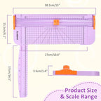 2 Set A4 Paper Cutter 12 Inch Titanium Paper Trimmer Scrapbooking Tool with 2pcs Replacement Blades with Automatic Safety Guard and Side Ruler for Craft Paper,Cardstock,Photo,Coupon, Label